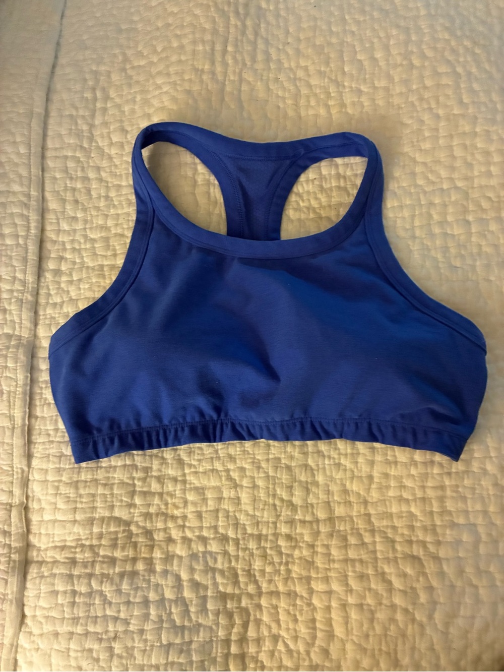High-Neck Racerback Sports Bra in Royal Blue